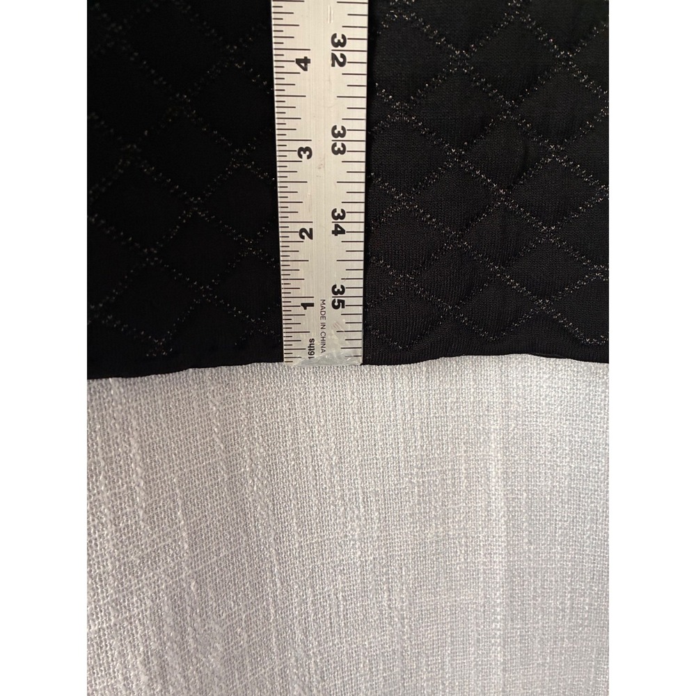 Sandro Many Quilted Lurex Knit Dress in Black NWT size 36 - Picture 9 of 10